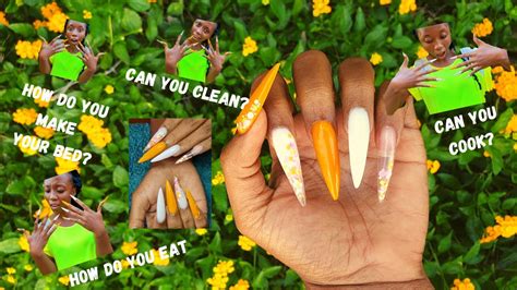 Wearing long nails for 24hrs challenge/Africa😂😂 - YouTube