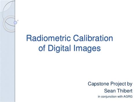 Radiometric Calibration of Digital Images