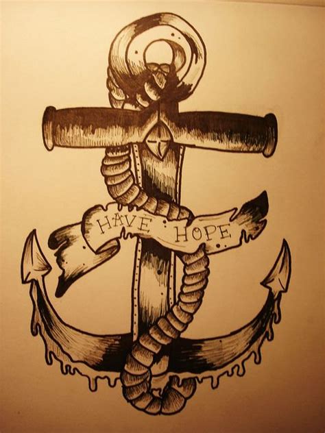 anchor, anchor drawing, art, artwork, design - inspiring picture on Favim.com Anchor Drawings ...