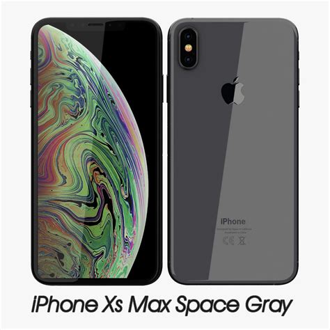 3D model Apple iPhone XS Max Space Gray VR / AR / low-poly | CGTrader