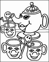 Tea party coloring Pages To Download And Print For Free sketch template