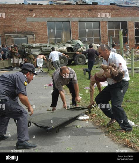 Five years on from the Beslan school siege ; pictured: local people ...