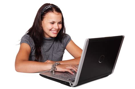 Woman Sitting With Laptop Free Stock Photo - Public Domain Pictures