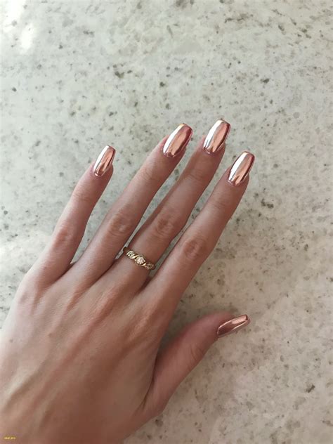 Elegant Gelish Chrome Nail Polish- | Gold nail designs, Rose gold nails ...