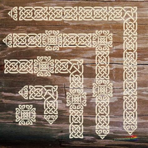 Celtic Knot Border Stencil Set. for Walls, Art and Furniture. ST89 - Etsy | Celtic designs ...