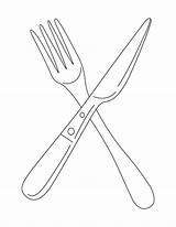 Spoon And Fork Coloring Pages At GetColoringscom  Free Printable sketch template