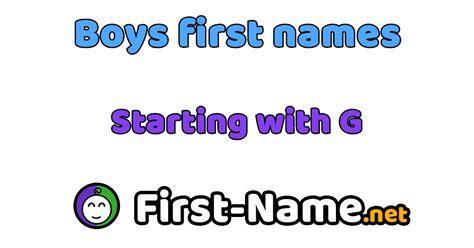 Boy first names starting with G - first name popularity, page 8