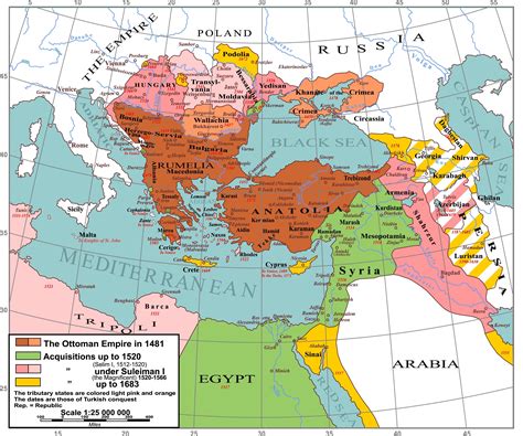 Turkish conquests from 1481 to 1683 under Selim l and Suleiman the Magnificent [3750x3125] : MapPorn