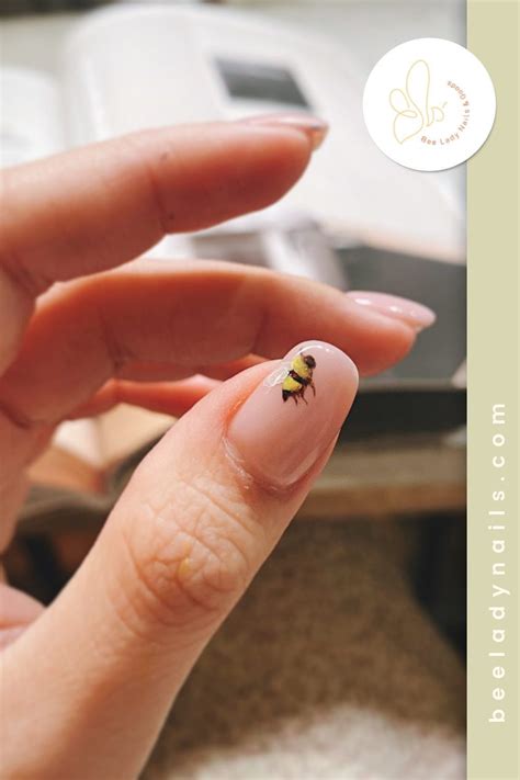 Dainty Bee Nail Art Idea | Bee nails, Simple nails, Bumble bee nails