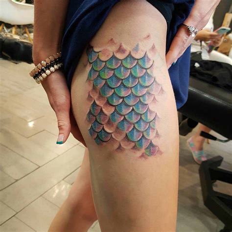 Fish Scale Tattoo | Mermaid scales tattoo, Hip tattoo, Tattoos