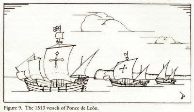 Juan Ponce de Leon Map and Ship - The Renaissance