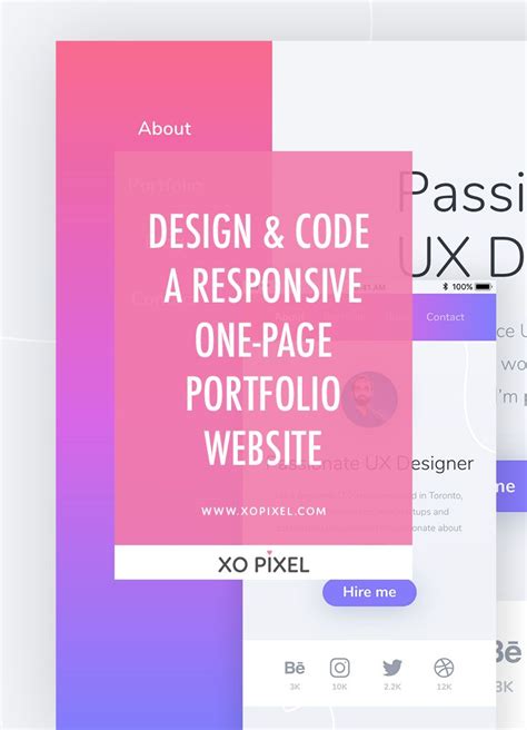 Design and Code: Responsive Portfolio Website (Part 1) » XO PIXEL | Web design tips, Portfolio ...