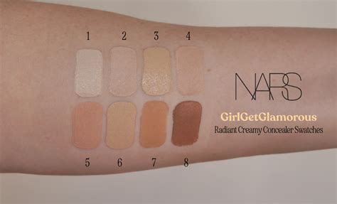 Nars Radiant Creamy Concealer Swatches + Shades • GirlGetGlamorous