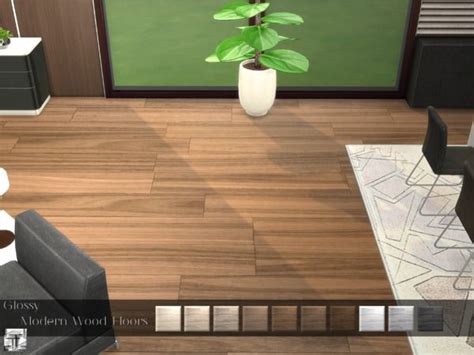 .Torque's Glossy Modern Wood Floor | Sims 4 kitchen, Modern wood floors ...