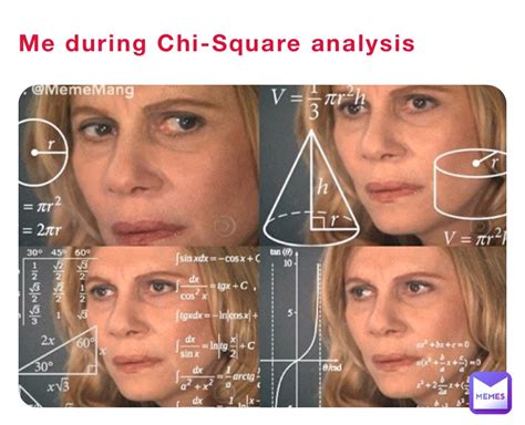 Me during Chi-Square analysis | @8nwc552m8d | Memes