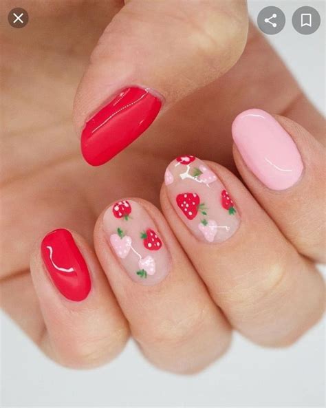 Pin by Leis Wallin on Fabulous Nails | Strawberry nail art, Watermelon nails, Pretty nails