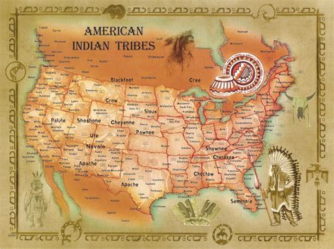 Native American Tribes Pictures - Map American Tribes Native Printable Nations Indians Territory ...