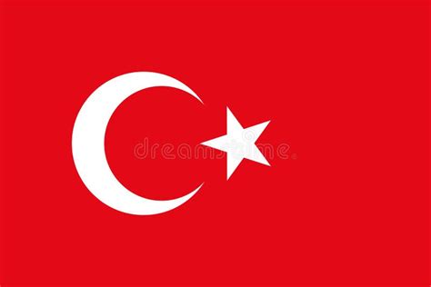 Turkey Flag. Official Colors Stock Vector - Illustration of closeup, insignia: 130554852