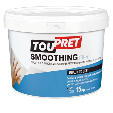 Toupret Fine finish Ready mixed Smoothover finishing plaster 15kg | Departments | DIY at B&Q