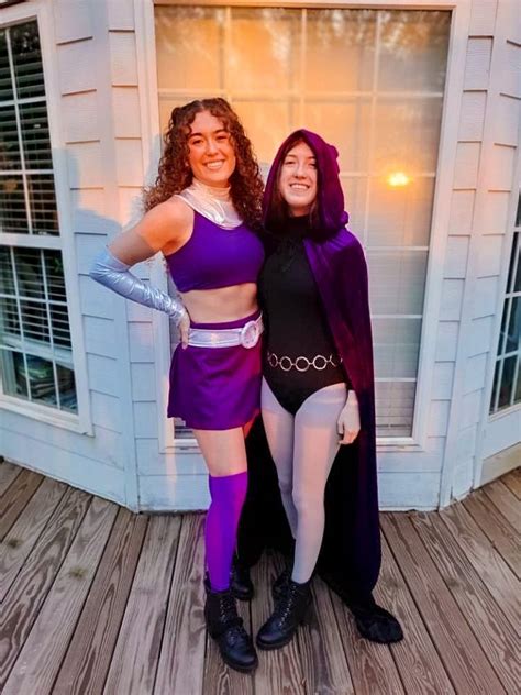 Starfire and Raven Costume in 2023 | Pretty halloween costumes, Trendy halloween costumes ...