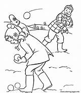 Winter Snowball Fightc399 Coloring page Printable sketch template