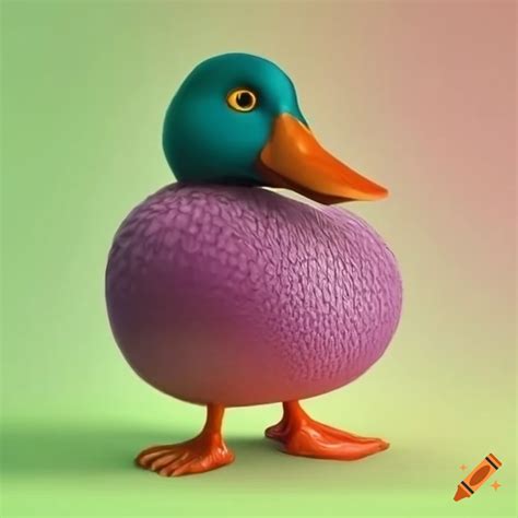 Cute duck on a netcup