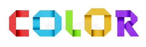 Word COLOR Made from Colored Paper Alphabet Stock Illustration ...