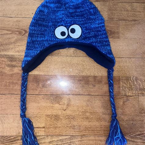 cookie monster beanie sesame street tag size: adult os - Depop