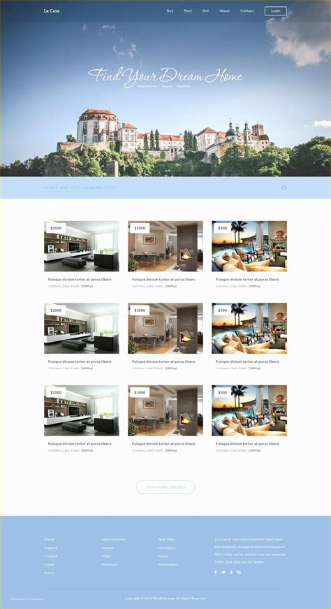 Free Real Estate Responsive Website Templates Of La Casa Free Real ...