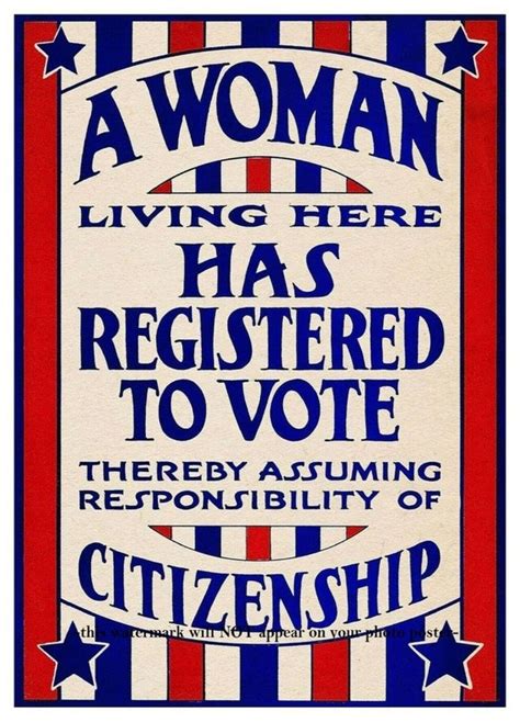 5x7 Womens Suffrage Vote Poster PHOTO Retro 1920 Woman Right | Etsy