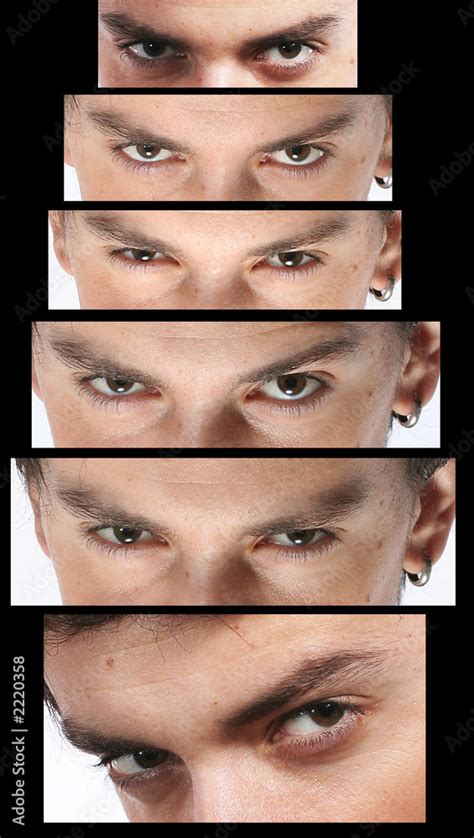 evil eyes look - various eye poses Stock Photo | Adobe Stock