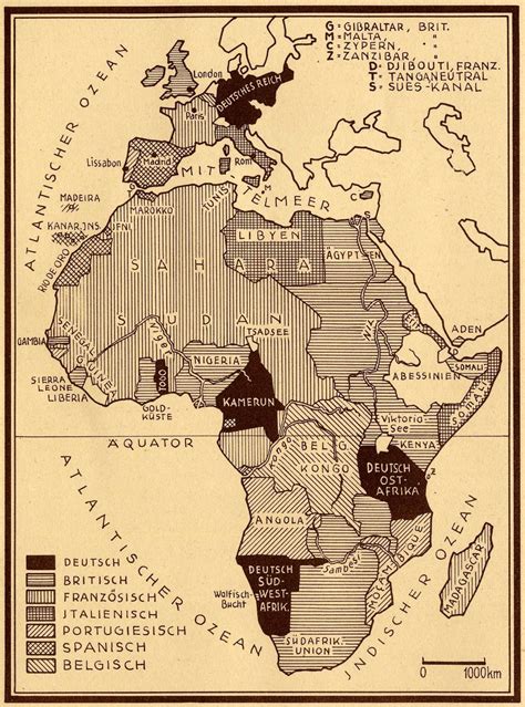 Karte, deutsches Kolonialgebiet in Afrika, im 1900.