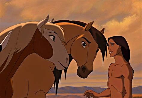 an animated image of two horses standing next to each other