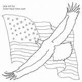 Bald Eagle And American Flag Coloring Page sketch template
