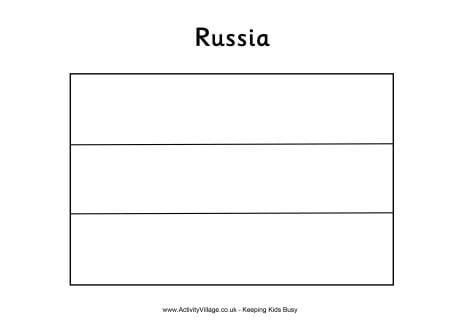 Russian Federation Flag - Free Colouring Pages