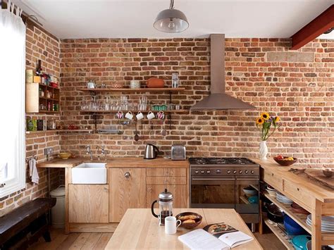 50 Trendy and Timeless Kitchens with Beautiful Brick Walls | Brick wall ...