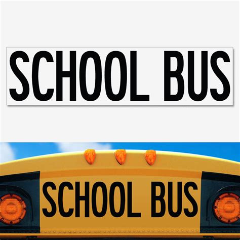 UNIVERSAL School Bus Decal - Fits Most School Buses