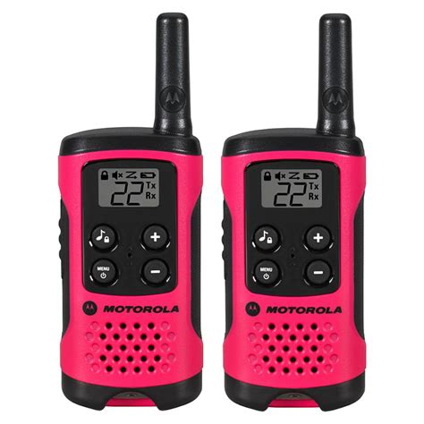 Motorola Talkabout T107 Alkaline 2-Way Radio, Neon Pink (2-Pack)-T107 - The Home Depot