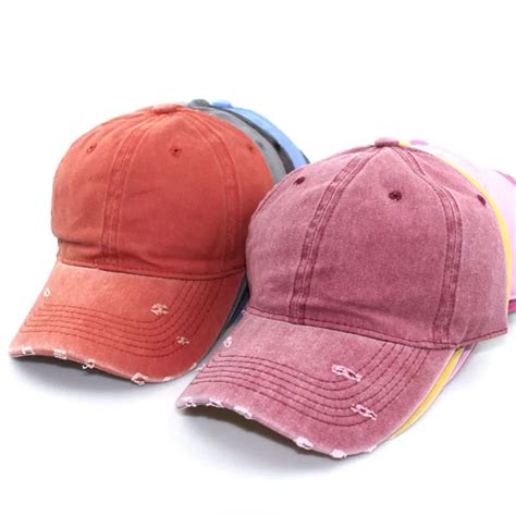 Vintage Unisex Baseball Hats Male Hole Caps Solid Baseball Caps Women Long Visor Brim Shade ...