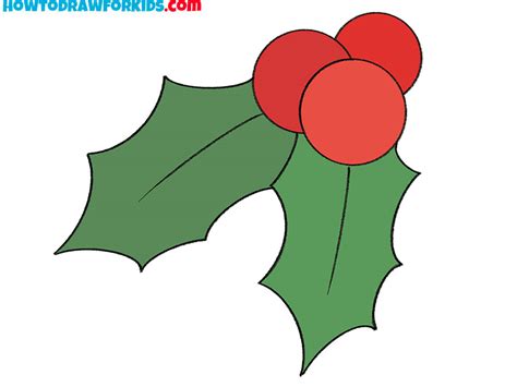 How to Draw Mistletoe Step by Step - Easy Drawing Tutorial For Kids