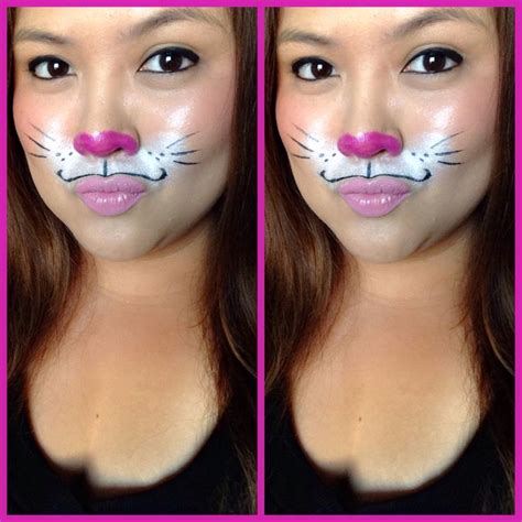 Bunny rabbit make-up | Bunny halloween makeup, Bunny makeup, Bunny face paint