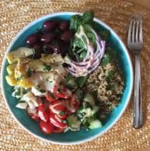 Mediterranean Quinoa Bowls with Tahini Dressing ~ Amy Casey | Amy Casey