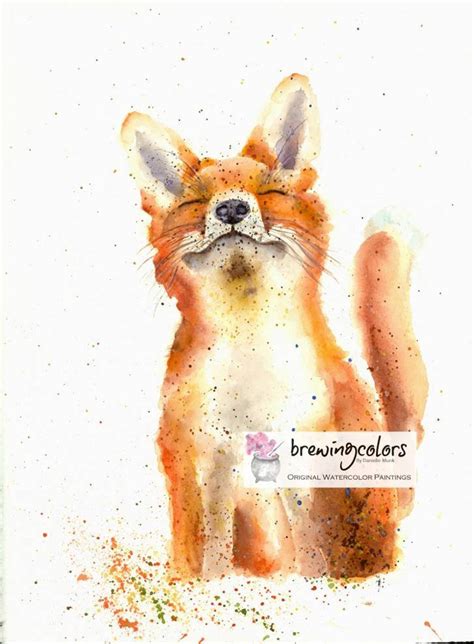 FOX ART PRINT Watercolor Fox Art Fox Decor Woodland | Etsy