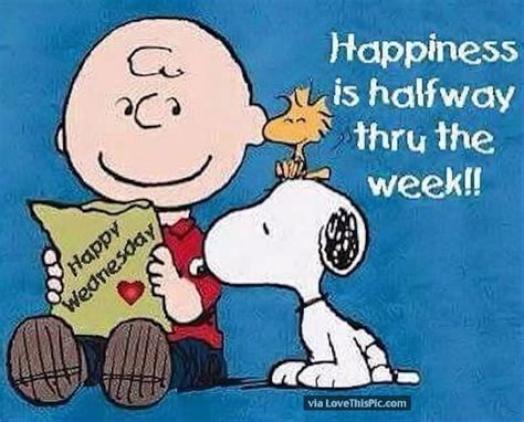 Happiness Is Halfway Through The Week | Snoopy cartoon, Snoopy images, Snoopy