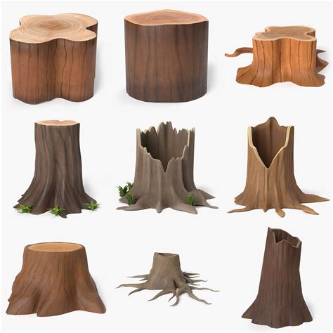 modèle 3D de Cartoon Tree Stump Collection - TurboSquid 1580492