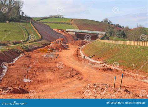 Road Bypass Construction Site Stock Image - Image of plant, cutting: 156504313