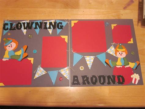 Clowning Around Pages! From our very own Sherri Peters Scrapbook class!! LOVE IT!! | Birthday ...