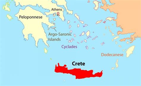 Kréta řecko mapa Řecka - Mapa Kréta Řecko (Jižní Evropa - Evropa)