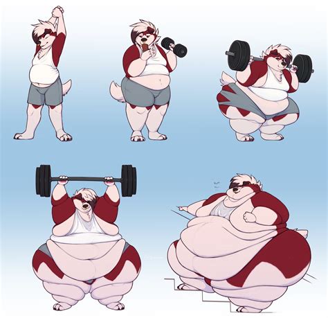 Weight Gain Sequence (By Cinderfluff On Twitter) : r/fatfurs