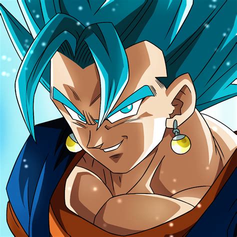 (1000x1000) Close-up Recreation of Super Saiyan God SS Vegito. Blue. : u/A_Silvers_1997